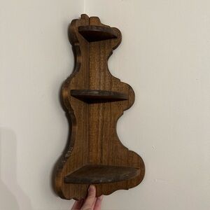 SOLD! Vintage wooden corner shelf